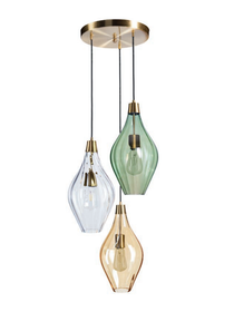 Lampa wewnętrzna, wisząca Famlight Savaii set of 3, stal nierdzewna