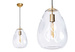 Lampa wewnętrzna, wisząca Famlight Storm L transparent, miedź/mosiądz