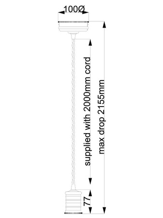 Lampa wewnętrzna, wisząca Elstead Douille DOUILLE/P BPB