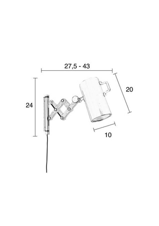 Lampa ścienna FLEX szara - Zuiver