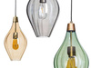 Lampa wewnętrzna, wisząca Famlight Savaii optic transparent, miedź/mosiądz