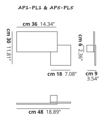 Lampa wewnętrzna, ścienna/sufitowa Lodes Puzzle