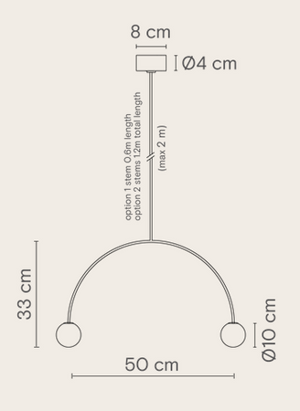 Lampa wewnętrzna, wisząca Robin Riga 50 cm