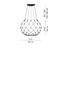Lampa wewnętrzna, wisząca Luceplan Mesh 80