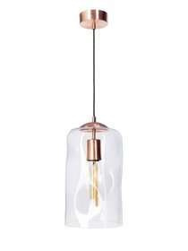 Lampa wewnętrzna, wisząca Famlight Ruu Transparent, miedź/mosiądz