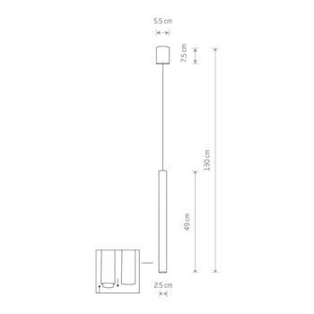 Lampa wisząca Nowodvorski Laser 490, mosiądz