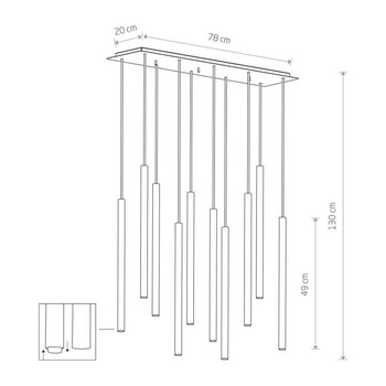 Lampa wisząca Nowodvorski Laser 490, mosiądz