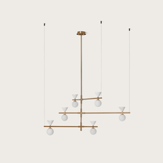 Lampa wewnętrzna, wisząca Aromas Oneta L biało-czarny