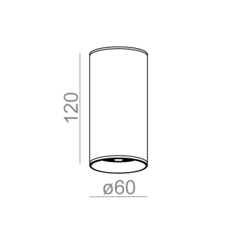 LAMPA PODSUFITOWA AQFORM PET LED 230V HERMETIC CZARNY 40420-M940-F3-PH-12
