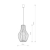 Lampa wisząca Nowodvorski Ika A, naturalne drewno