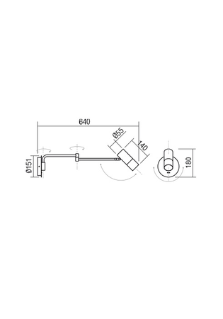 Pivot Wall lamp biała, ekspozycja