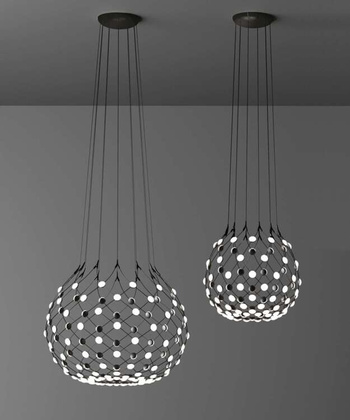 Lampa wewnętrzna, wisząca Luceplan Mesh 55