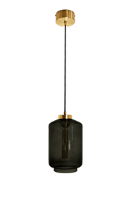 Lampa wewnętrzna, wisząca Famlight Leyte Grey, stal nierdzewna