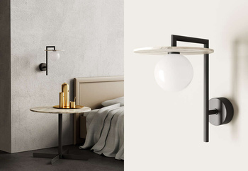 Lampa wewnętrzna, ścienna Aromas Miro alabaster
