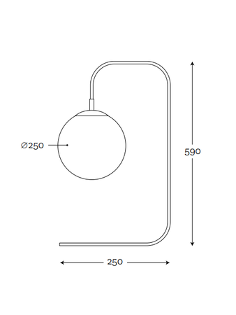 Lampa wewnętrzna, stojąca Famlight Muna Table Square 1/25 Transparent