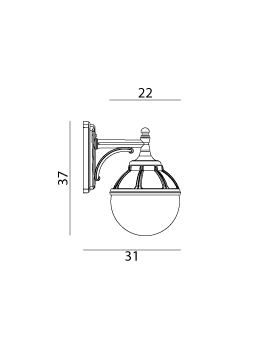 Lampa zewnętrzna, elewacyjna Bolonia 310, biały