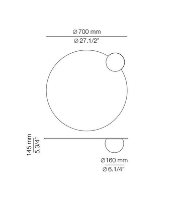 Lampa wewnętrzna, ścienna Estiluz Circ A-3706