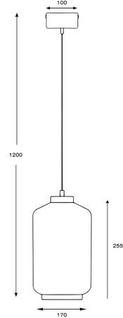 Lampa wewnętrzna, wisząca Famlight Leyte Amber, stal nierdzewna