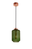 Lampa wewnętrzna, wisząca Famlight Jawa Bottle Green, miedź/mosiądz