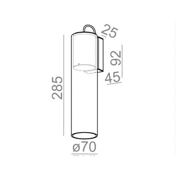 Lampa wewnętrzna, ścienna Aqform Modern Glass Tube WP LED 230V wall 03