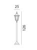 Lampa zewnętrzna, słupek Norlys Modena 304, biały