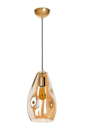 Lampa wewnętrzna, wisząca Famlight Storm S amber, stal nierdzewna