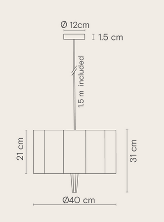 Lampa wewnętrzna, wisząca Robin Rain