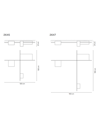 Lampa wewnętrzna, sufitowa Vibia Structural 2645