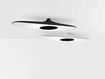 Lampa wewnętrzna, sufitowa Luceplan Soleil Noir biało-czarny