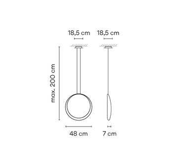 Lampa wewnętrzna, wisząca Vibia COSMOS 2502 LARGE