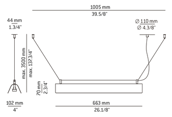 Lampa wewnętrzna, wisząca Estiluz Gada T-3924R 51 CT