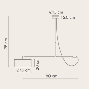 Lampa wewnętrzna, wisząca Robin Raisa