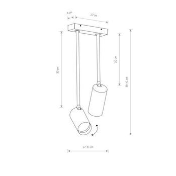 Lampa sufitowa Nowodvorski Mono Long II biało-złoty
