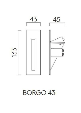 Lampa wewnętrzna, ścienna Astro Borgo 43 LED