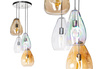 Lampa wewnętrzna, wisząca Famlight Storm S amber, miedż/mosiądz