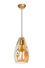 Lampa wewnętrzna, wisząca Famlight Storm S amber, stal nierdzewna