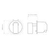 Lampa wewnętrzna, ścienna Astro Micro Recess Switched
