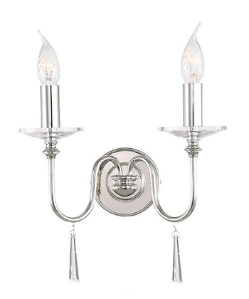 Lampa wewnętrzna, ścienna Elstead Finsbury Park FP2 POL NICKEL