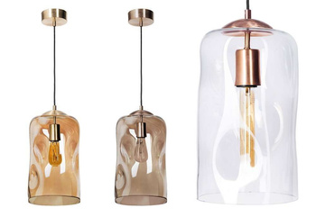 Lampa wewnętrzna, wisząca Famlight Ruu Lister Amber, stal nierdzewna