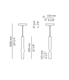 Lampa wewnętrzna, wisząca Estiluz Flow T-3734S 61S GLD