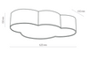 Plafon dziecięcy Cloud marki TK Lighting ciemny niebieski, outlet