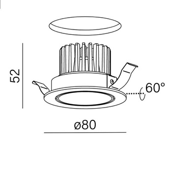 OPRAWA SUFITOWA OCZKO AQFORM RING NEXT 50 LED BIAŁA 37982-M940-F1-00-13