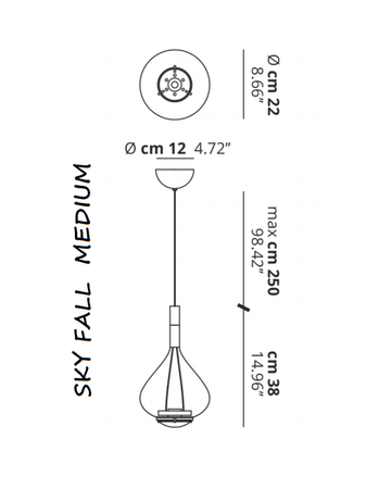Lampa wewnętrzna, wisząca Lodes Sky-Fall