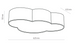 Plafon dziecięcy Cloud marki TK Lighting szary, outlet
