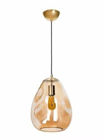 Lampa wewnętrzna, wisząca Famlight Storm L lister amber, miedź/mosiądz
