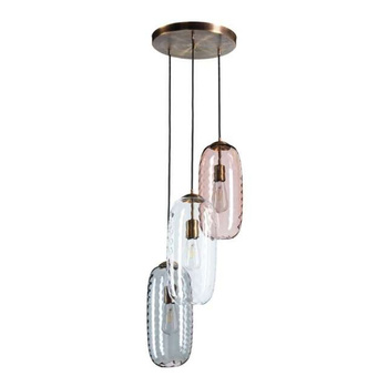 Lampa wewnętrzna, wisząca Famlight Chloe, miedź/mosiądz