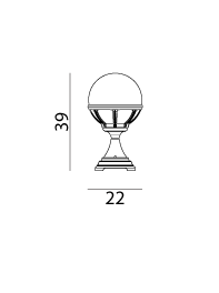 Lampa zewnętrzna, stojąca Bolonia 312, czarny