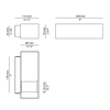 Lampa zewnętrzna, ścienna Estiluz Frame A-4051 96 BLK ANT