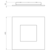 Lampa wewnętrzna, sufitowa Astro Zero Square