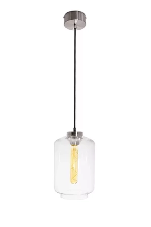 Lampa wewnętrzna, wisząca Famlight Leyte Transparent, miedź/mosiądz